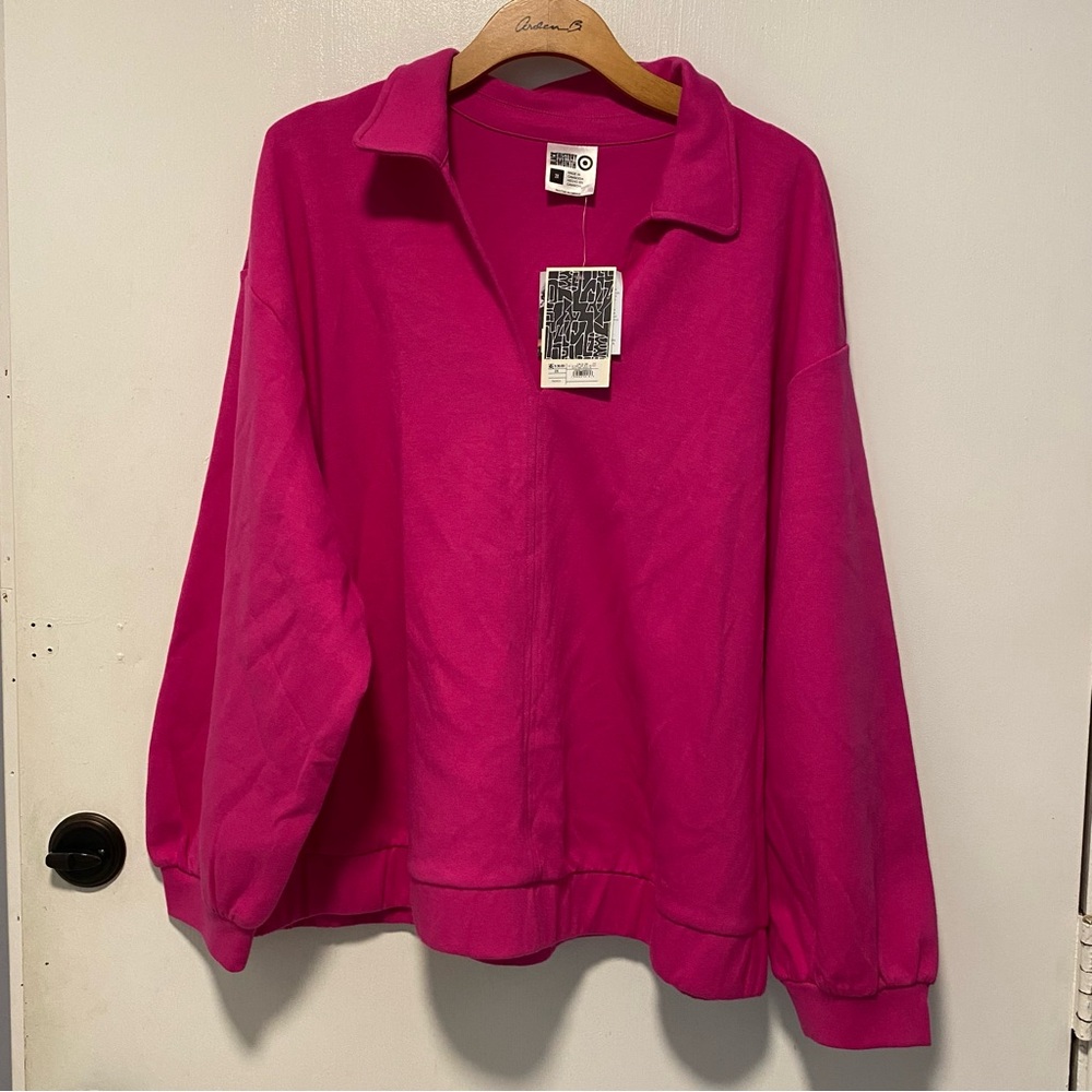 Black History Month Adult Structured knit Top Sweatshirt Size 2x Magenta NWT